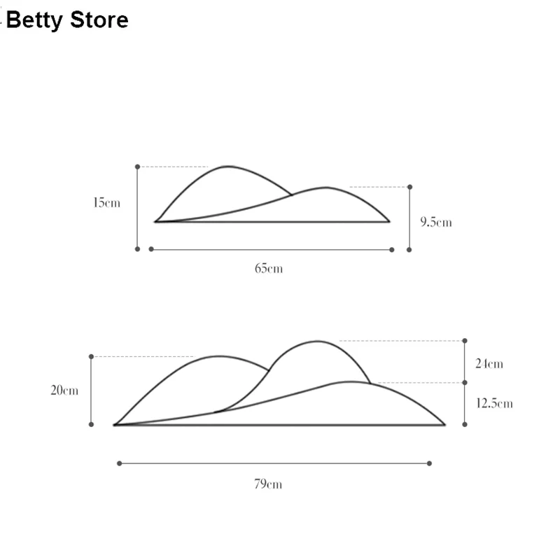 

Simple Home Storage Rack Handicraft Decoration Wall Shelf Metallic Gold Clouds Mountain Peak Abstract Background Wall Decoration