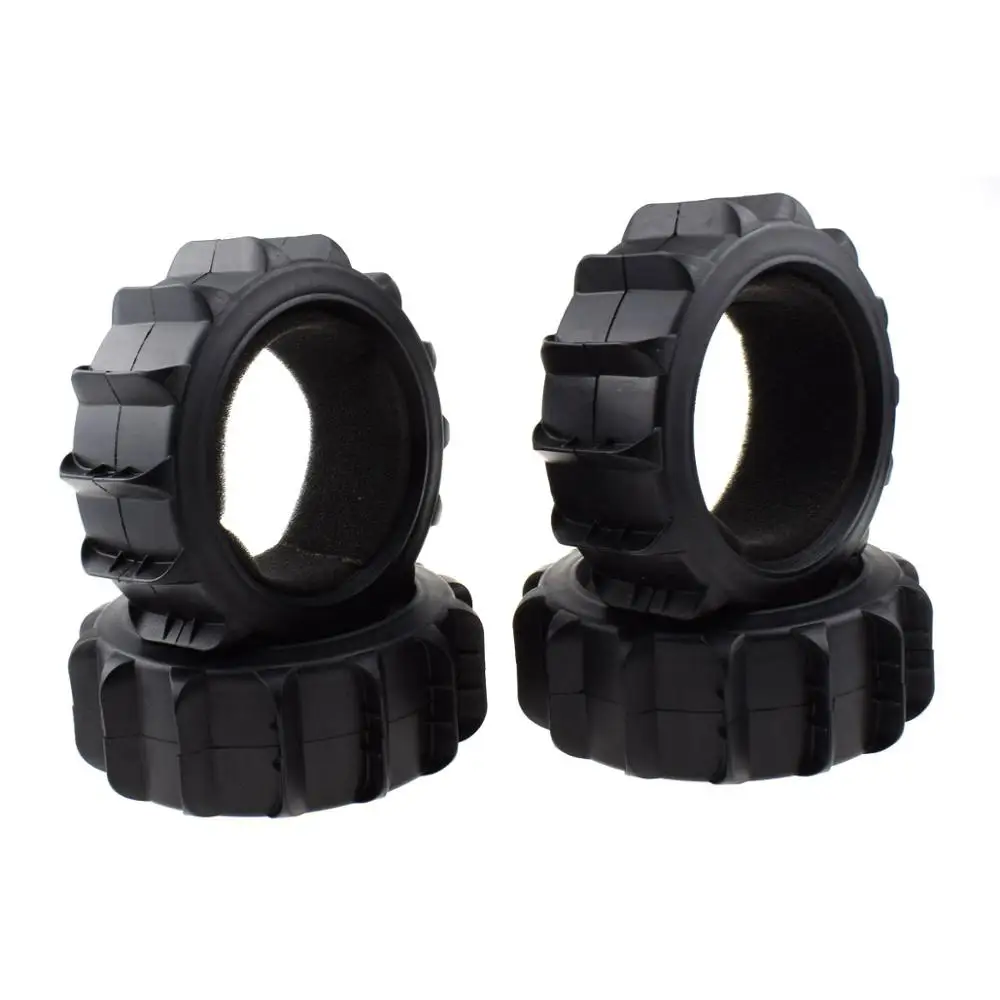 

SOJERC 4pcs RC 1/8 Paddles Snow Sand Tires Tyres Fit HPI AKA Off-road Buggy Wheels 1:8 Off-road Short Card Beach Tire for RC Car