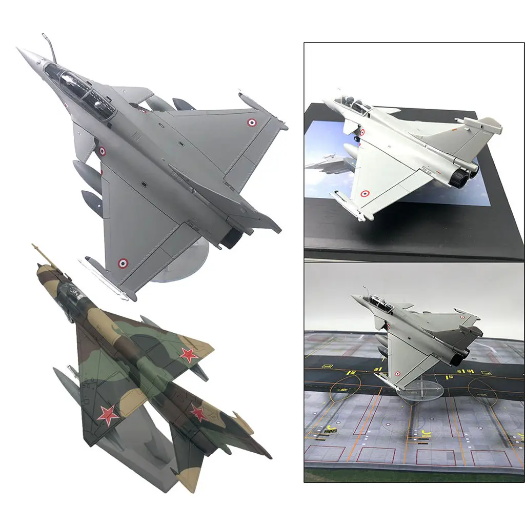 

2x 1/72 Dassault Rafale Fighter + MIG-21 Alloy Army Aircraft Home Decor