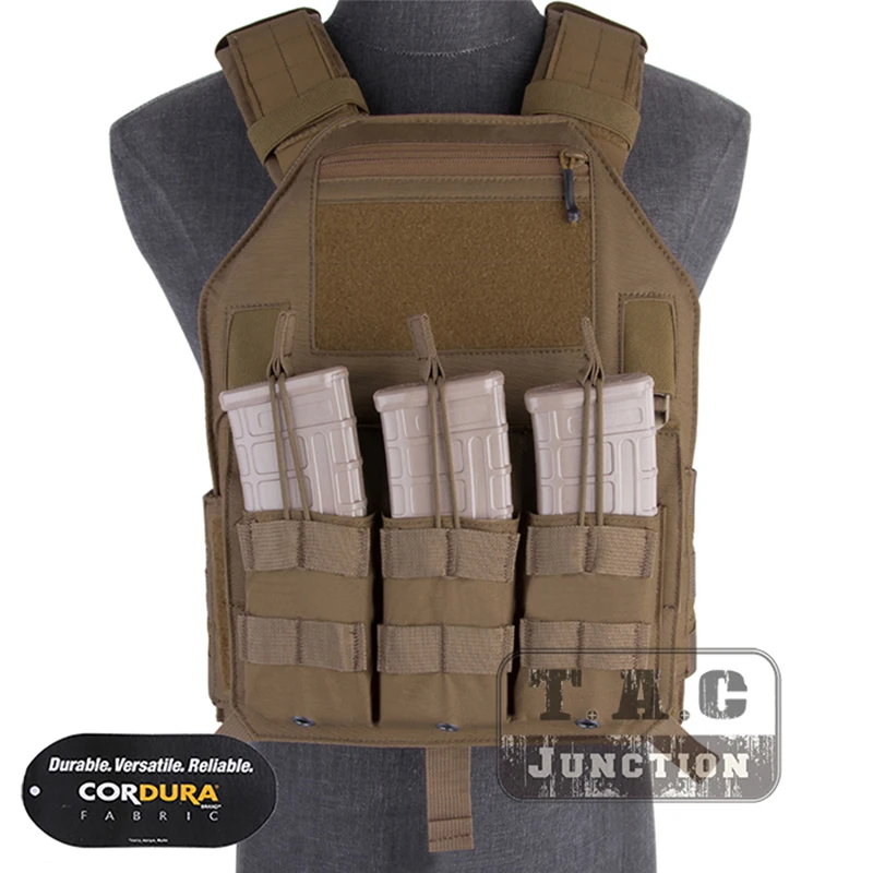 

Тактический мягкий жилет для фотосъемки Emersongear, легкий Регулируемый армированный жилет для переноски с пластиной W/ M4 Mag Pouch CB