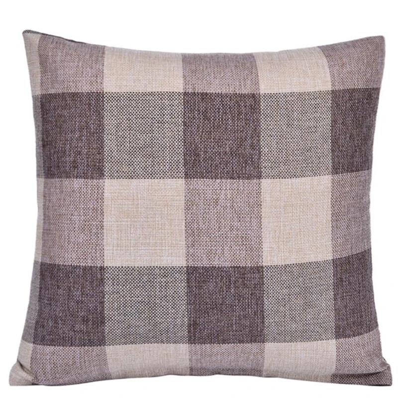 

3pcs/set Classic Retro Checkered Linen Pillowcase Back Cushion Cover Decoration Pillow Case for Home Bedroom Sofa