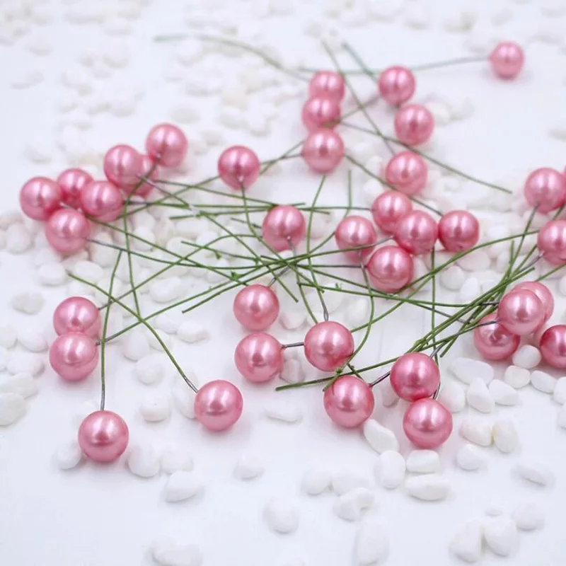 DIY Мини искусственные фрукты вишня тычинки подарки коробка для конфет торт Декор