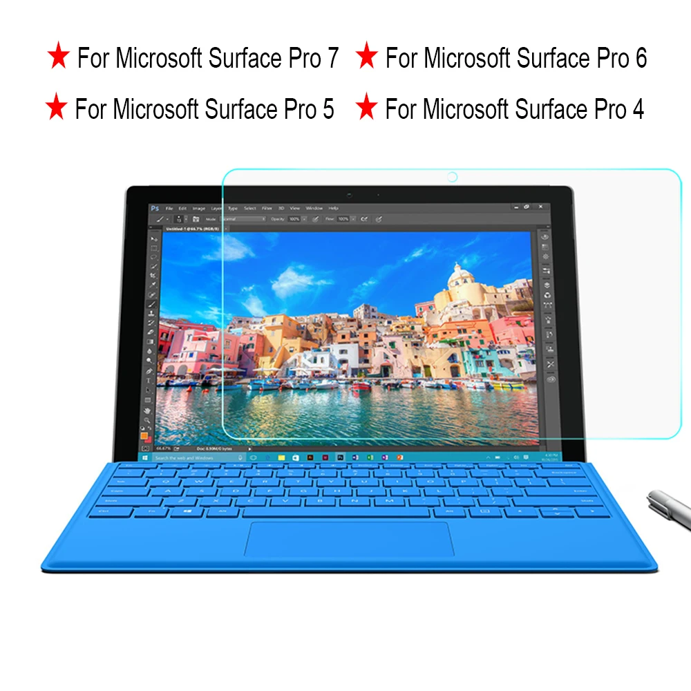 Пленка для планшета Microsoft Surface Pro 7 6 5 4 7Pro 6Pro 4Pro TAB закаленное стекло защиты экрана 2