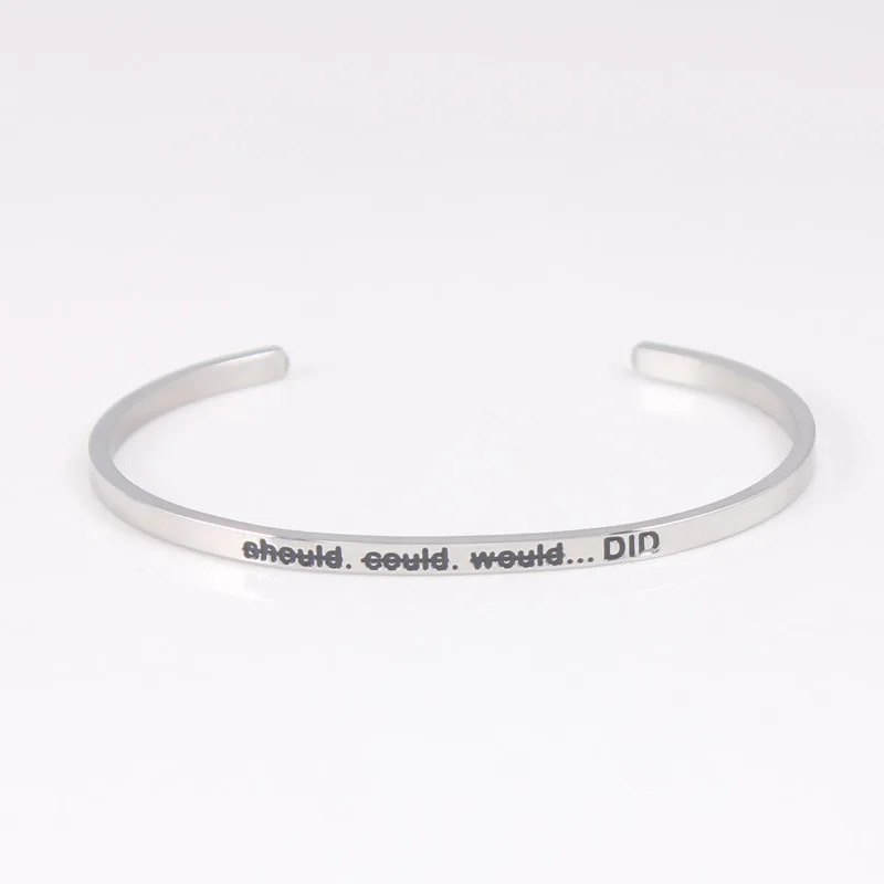 Серебро 10 штук случайный смешанный 316L Нержавеющая сталь кольцеобразный браслет