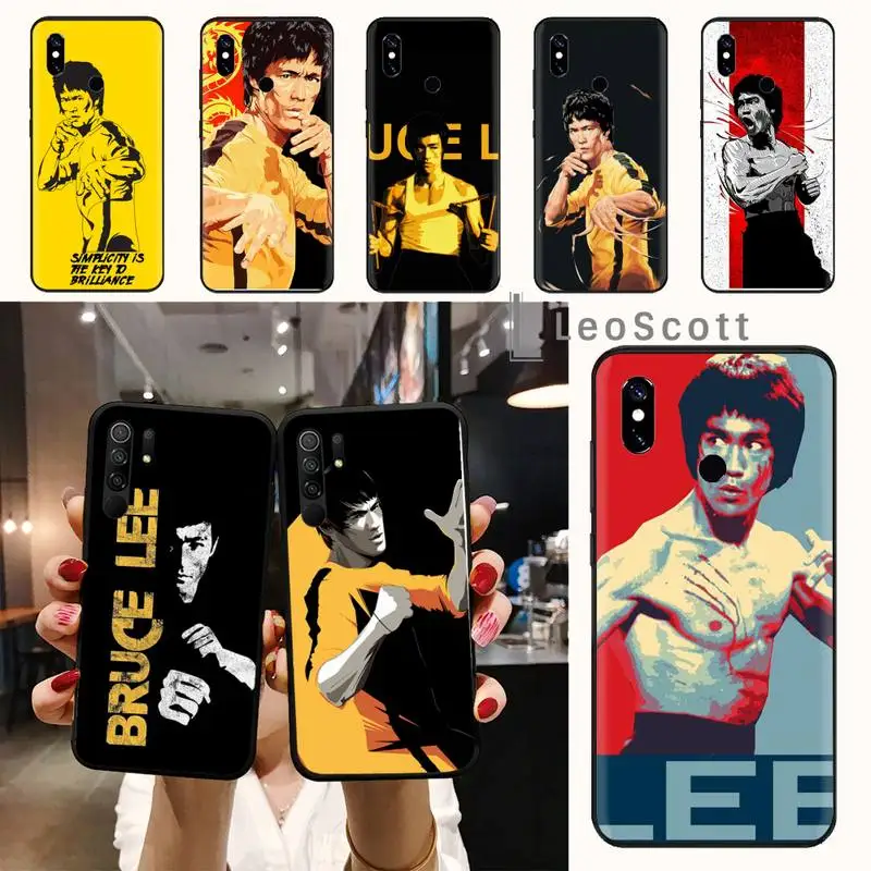 

Bruce Lee Chinese kung fu Phone Case For Xiaomi Redmi note 7 8 9 11 t s 10 A pro lite funda shell coque cover