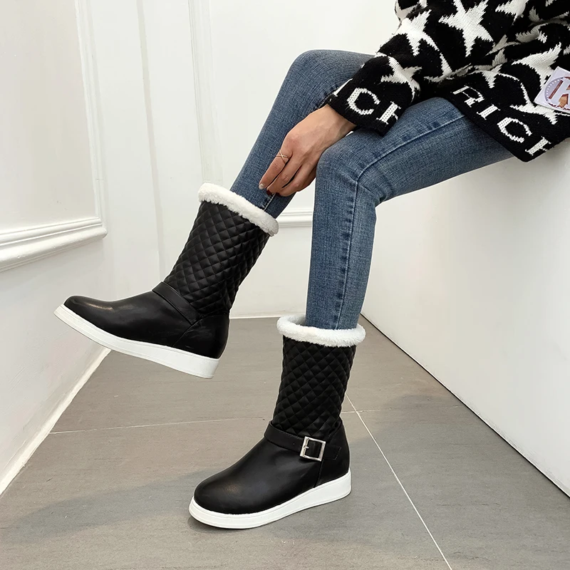 Женские сапоги Нескользящие Водонепроницаемые зимние до середины икры женские