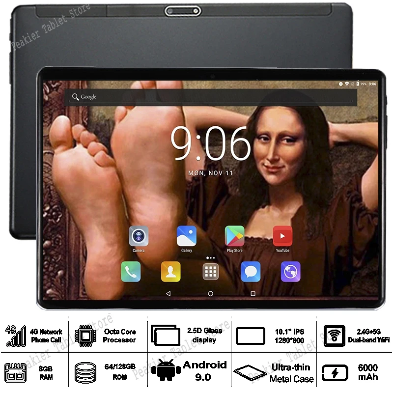 Новинка, DHL, 10 дюймов, 2.5D стекло, планшетный ПК, Android 9,0, четыре ядра, 4G LTE, 8 Гб ram, 128 ГБ rom, 1280*800, ips, A-GPS, планшет, 10, 10,1+, подарки