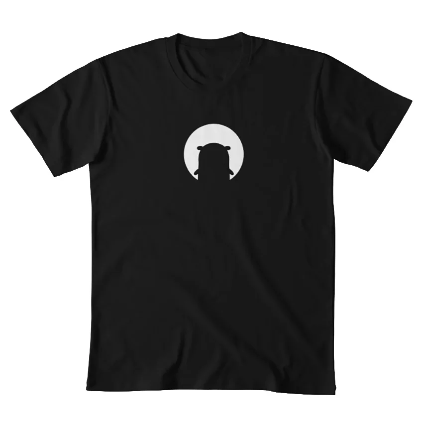 Golang Суслик белый силуэт Футболка силуэта golang Суслик golang go Суслик go силуэт go наклейки для go логотип
