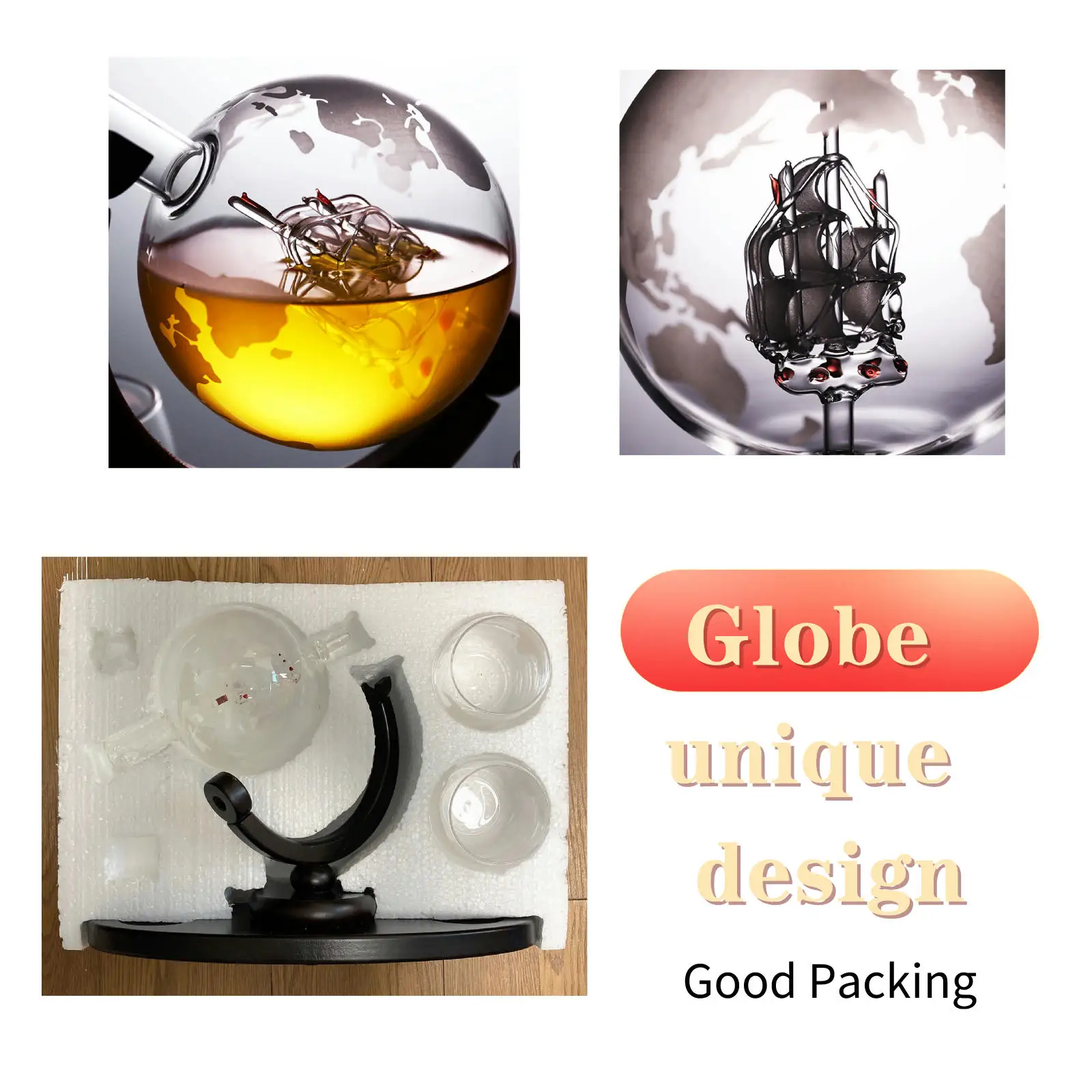 Пивной Набор 850 мл графин для виски набор шаров с 2 Гравированными шарами стакан