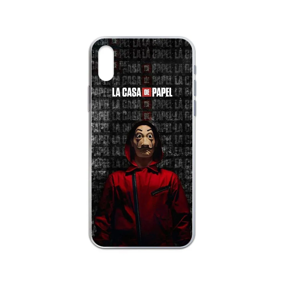Прозрачный чехол для телефона La casa de papel сезона Money Heist iphone 4 4S 5 5C 5S 6 6S PLUS 7 8 X XR XS 11 PRO SE