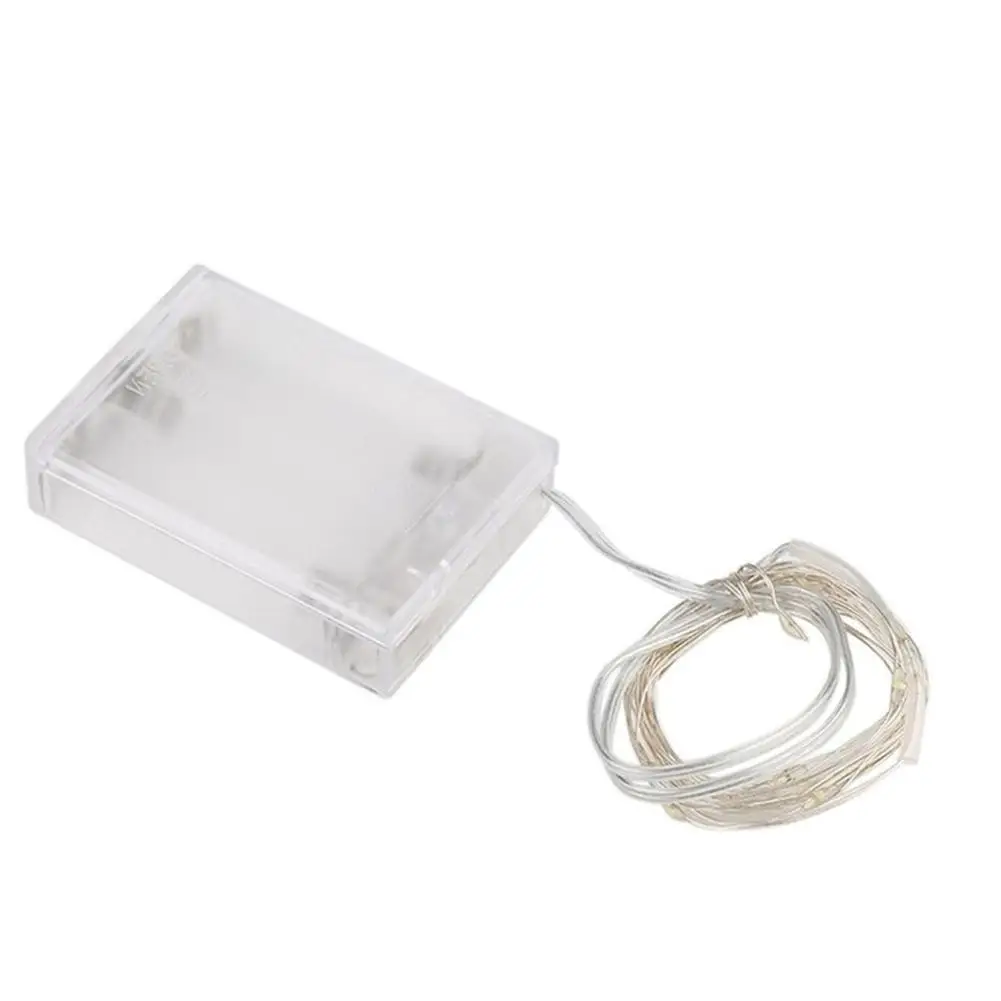 5 м 50LED сказочные огни на батарейках медная серебряная проволока Рождественская