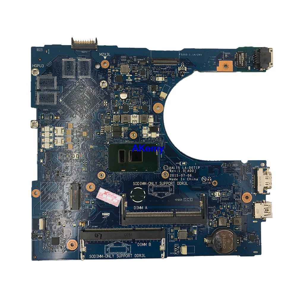 CN-0RV4XN RV4XN I7-6500U для Dell INSPIRON 15 5559 материнская плата для ноутбука AAL15 LA-D071P REV: 1,0(A00) Материнская плата