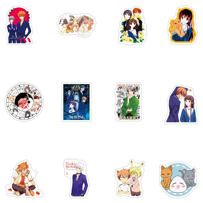 10/25 шт./компл. популярная японская аниме корзина для фруктов наклейки любителей