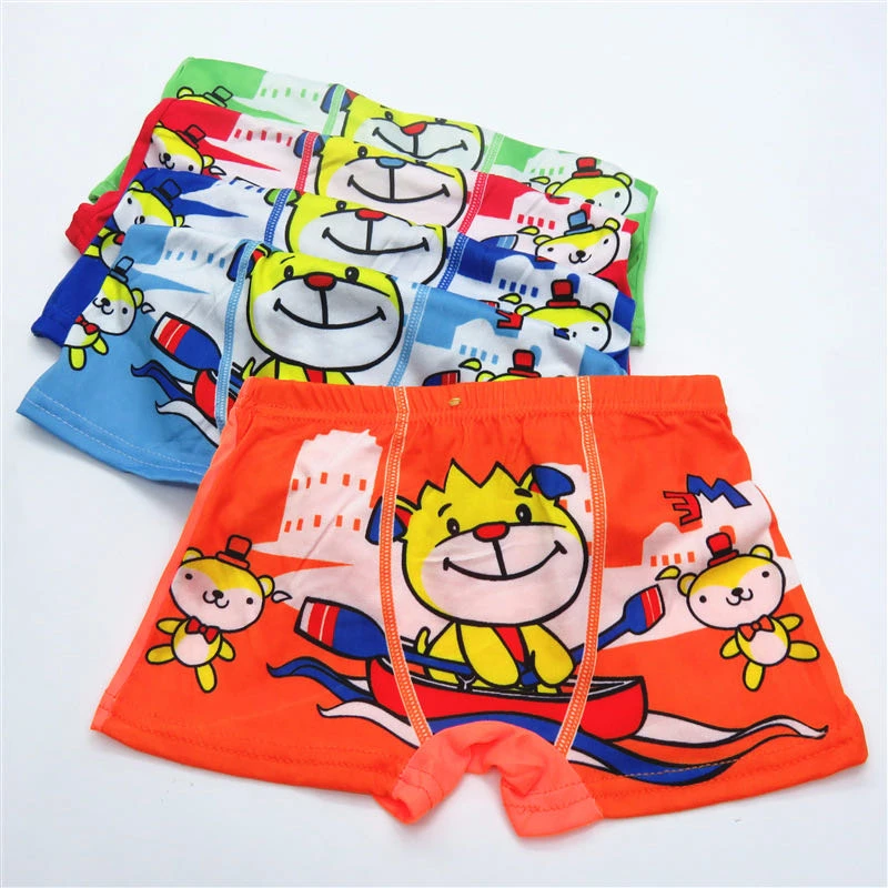 5 шт./лот нижнее белье для мальчиков трусы боксеры с супергероями катронами
