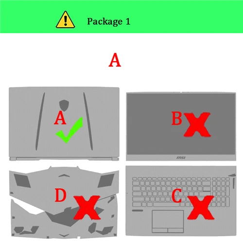 Package-1 A Наклейка для ноутбука для MSI GP75 GF75 GE75 GT62 GE63 8RF VR PS42 8M DIY Красочные наклейки для ноутбука протектор - Цвет: Package-1 A