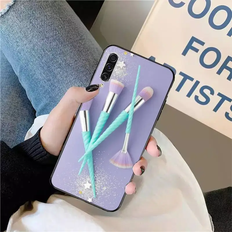 

Beautiful Girl's Makeup Brush Phone Case For Samsung galaxy S 9 10 20 A 10 21 30 31 40 50 51 71 s note 20 j 4 2018 plus