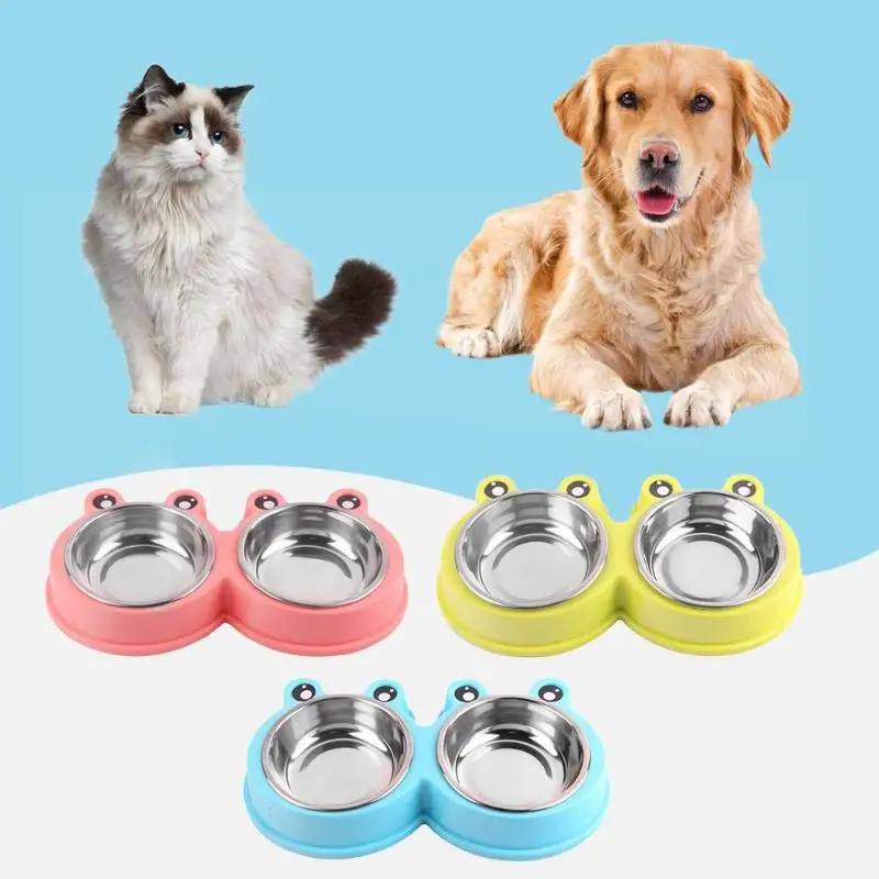 Нержавеющая сталь двойной домашних животных миска для собак и кошек
