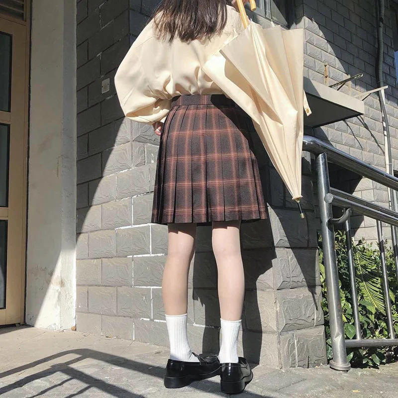 

Blouses Women Solid Single Breasted Lantern Sleeve JK Sweet Girl Loose Popular Simple Harajuku Japaneses Style Shirts Casual New