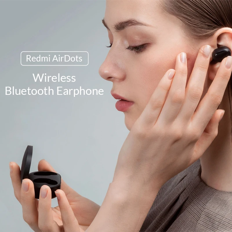Горячая Xiaomi Redmi AirDots Беспроводной Bluethooth наушники Язык Управление ушной Автоматическое Сопряжение Мини Гарнитуры Смарт Управление