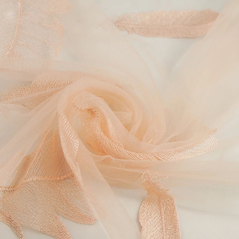Тюль с вышивкой из перьев ширина 150 см ткань органзы мягкая сетка для вечерние ней