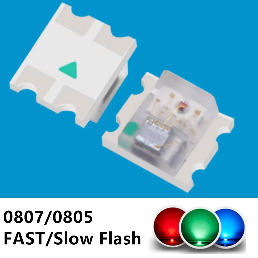 4000 шт. мигающий светодиодный SMD диод 0805 RGB тока диода вспышки Alto Brilho 0807