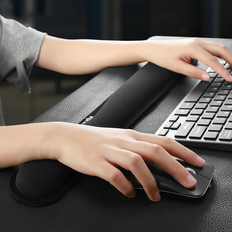 

Mouse Pad Large Memory Foam Ergonomic Wrist Rest Support Smooth Superfine Fibre Mousepad with Nonslip Base for Laptop Computer