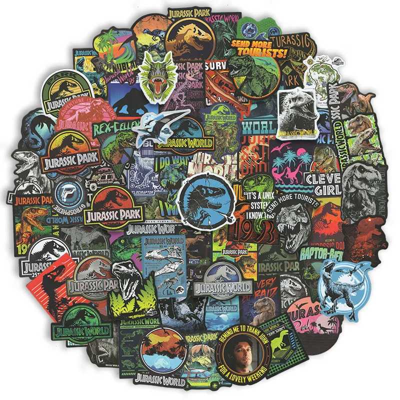 50/75 шт./упаковка, наклейки в виде динозавров для парка Юрского периода 50/75 шт./упаковка, наклейки в виде динозавров для парка Юрского периода