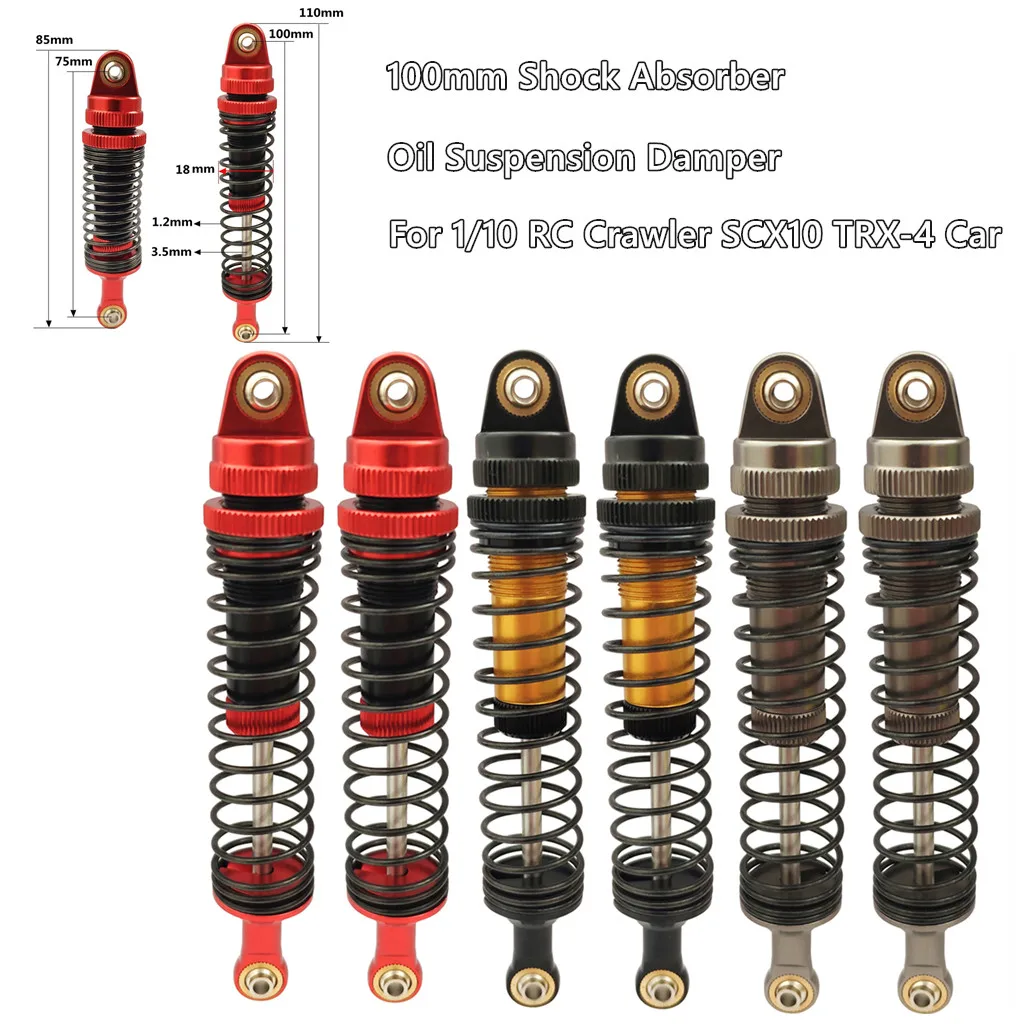 90/100 мм нефти подвеска амортизатора для 1/10 RC Гусеничный SCX10 TRX 4 автомобиль