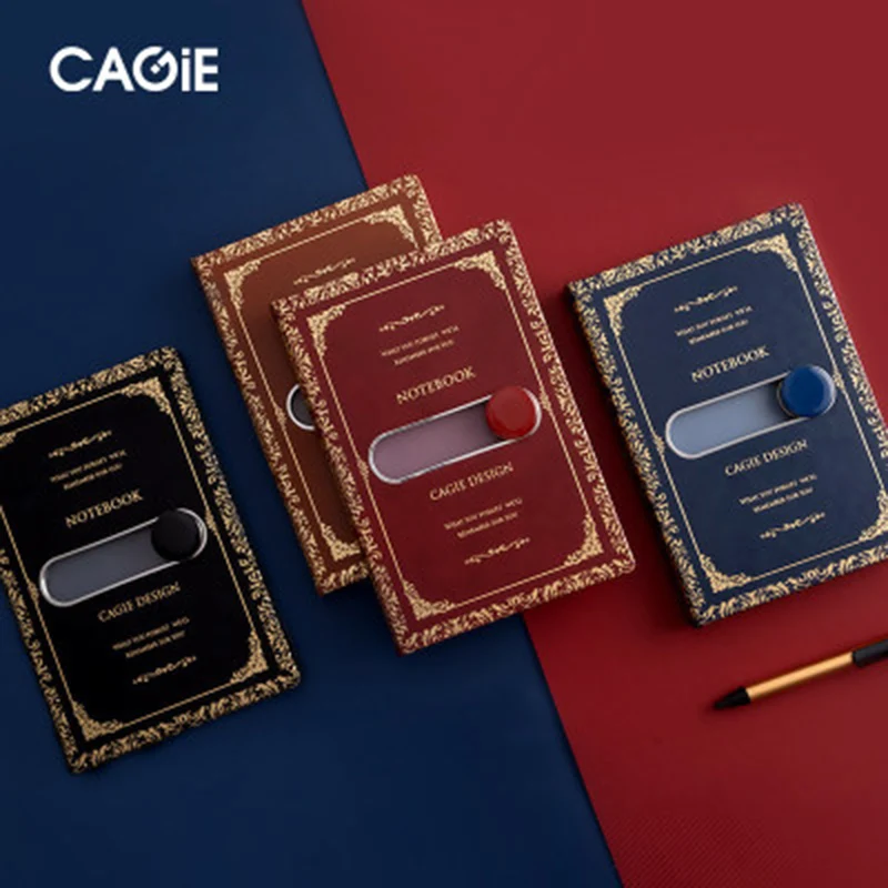 A5 Classical Diary With Lock Sliding Unlock Notebook Business Office Agenda Notepad Kawaii Note Birthday Gift | Канцтовары для