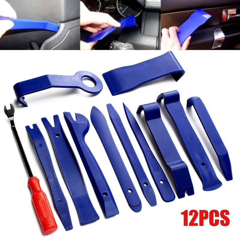 

Car Repair Tool 12PCS/SET Auto Dent Puller Removal Installer Radio Portable Mechanics Automobile Spotter Body Pry Tools