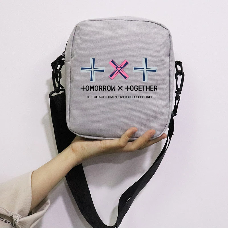 

Kpop TXT The Chaos Chapter Fight or Escape Messenger Bags Mini Shoulder Bags Casual Street Zipper Purses Handbags Crossbody Bag