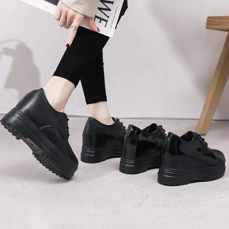 

All-match single shoes, small leather shoes, increase in leather shoes, British new college style, autumn thick bottom X704