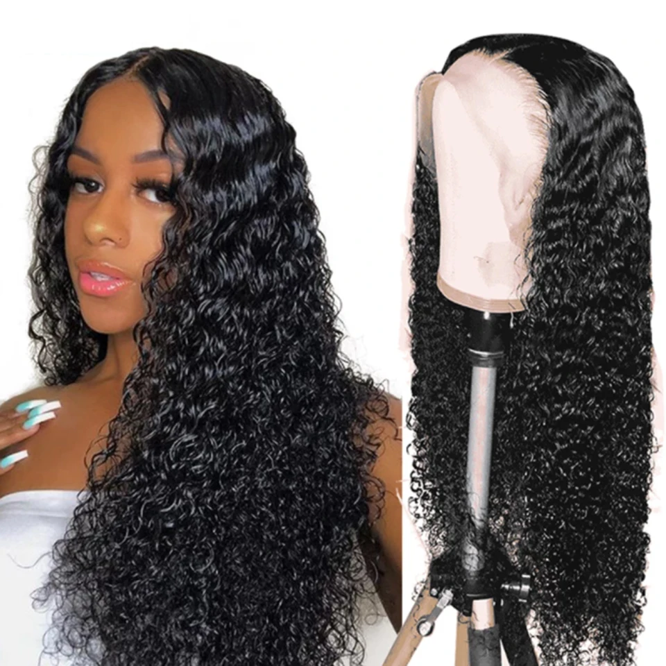 

Hairmoda Deep Wave Closure Wig Peruvian Lace Human Hair Wigs 4x4 Lace Human Hair Wigs For Women Pre Plucked 150% Density Remy