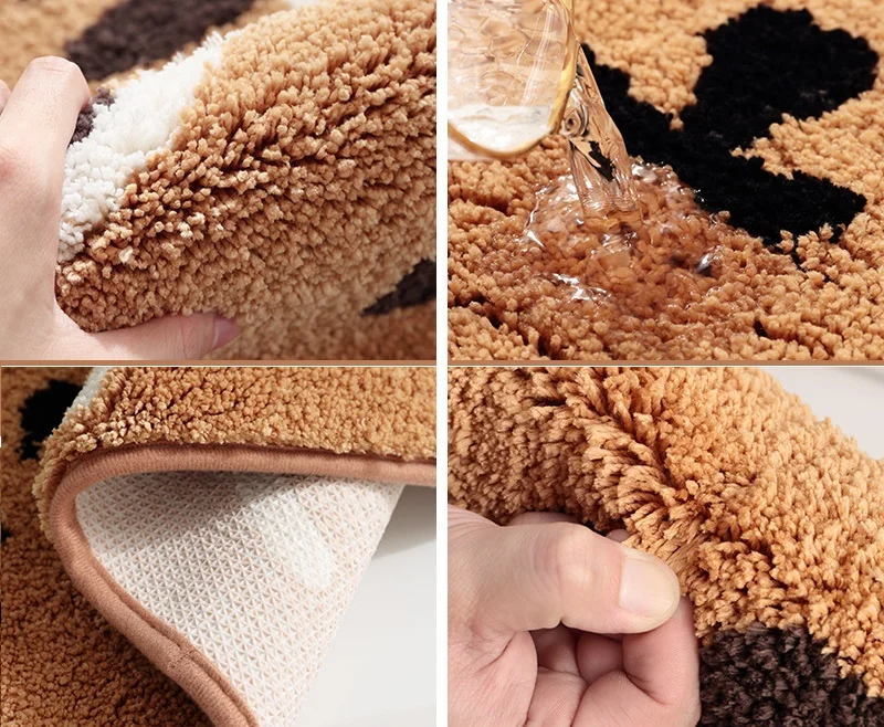3D Lovely Cat printed Rug NonSlip Antiskid Bathroom Mat Animal Print Toilet Carpet 45*65cm Machine washable |