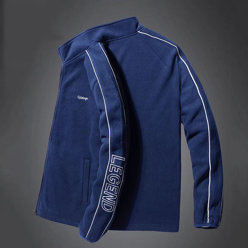 Мужская Уличная осенне-зимняя флисовая куртка ветрозащитная утепленная