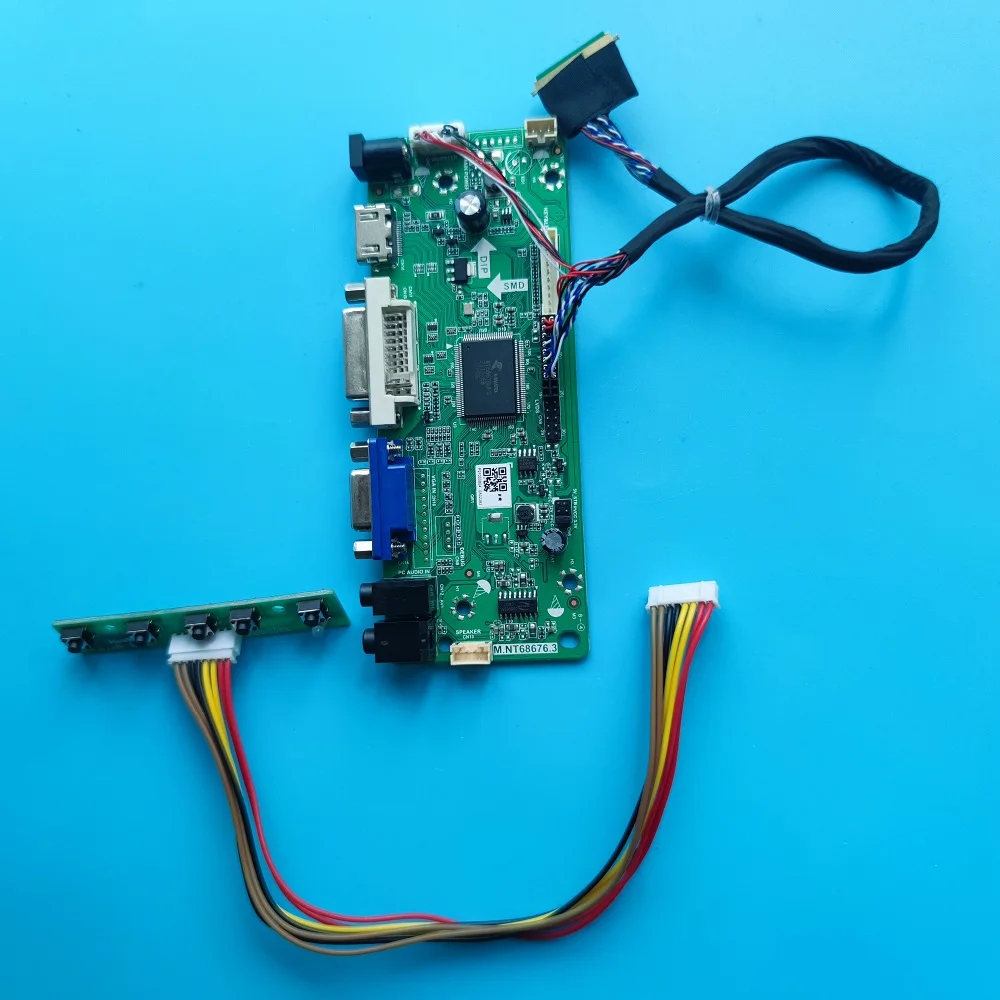

Комплект для LP101WH1 DVI аудио VGA панель контроллер платы DIY 2019 драйвер LVDS 40pin 1366X768 LCD LED 10,1"