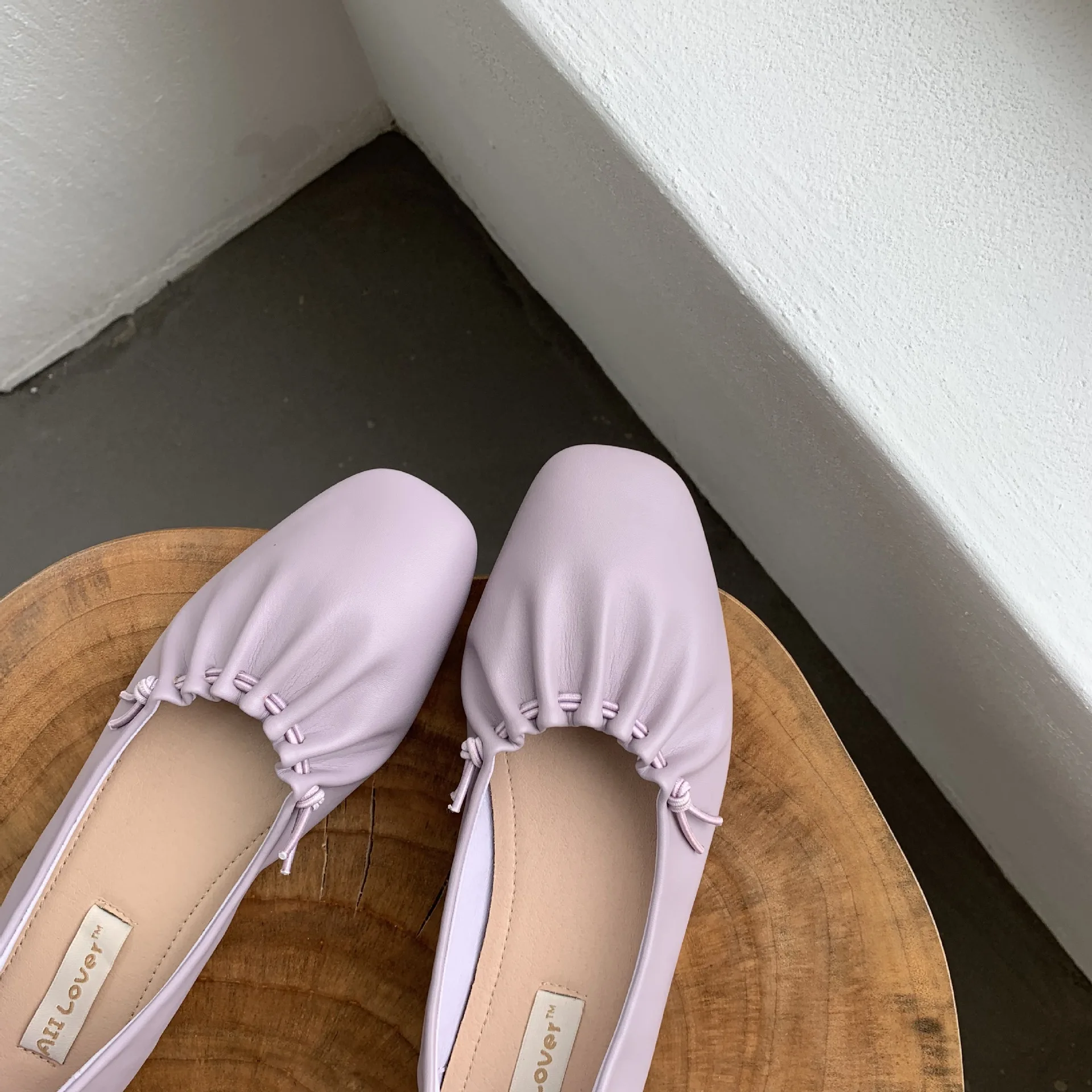 

Grandma Shoes Shallow Mouth Soft Female Footwear Square Toe Casual Sneaker Ballerinas Woman 2021 Comfortable Dress Round Ballet