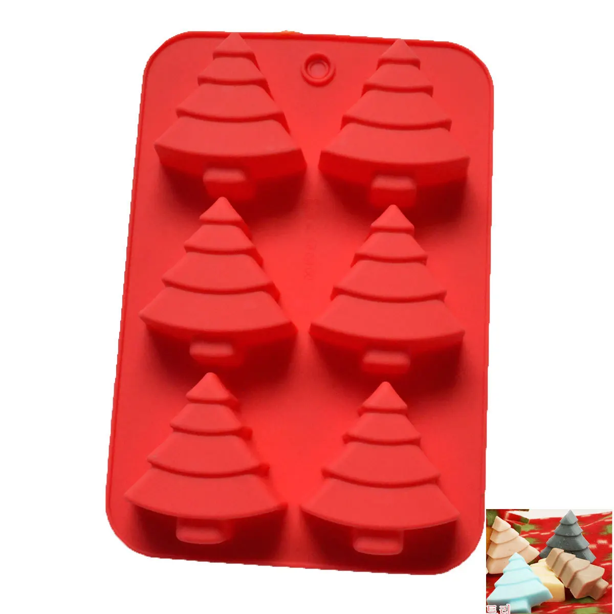 Силиконовая форма для рождественской елки ручной работы мыло шоколадный торт