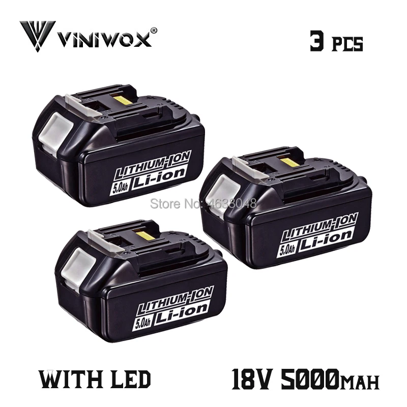 Перезаряжаемая литий ионная батарея BL1850 5000 мАч сменная для Makita 18 в BL1850B BL1815 BL1830