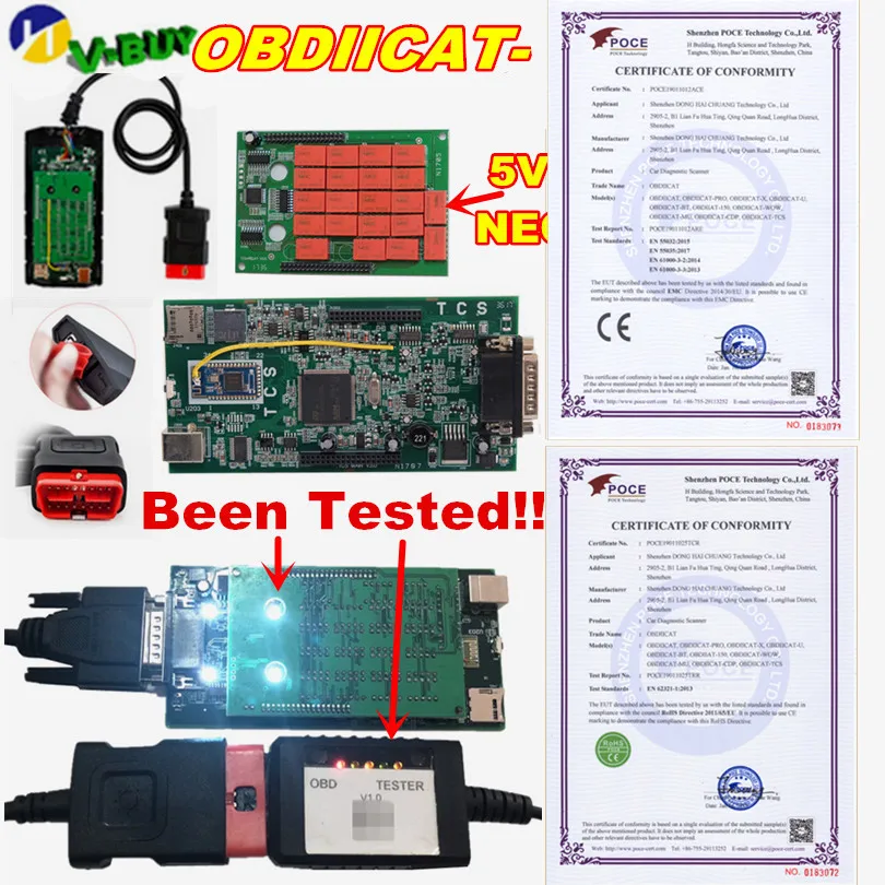 Зеленая доска OBDIICAT TCS Bluetooth 2016r1 + keygen/2017 1 As Multidiag pro OBD2 сканер автомобильный