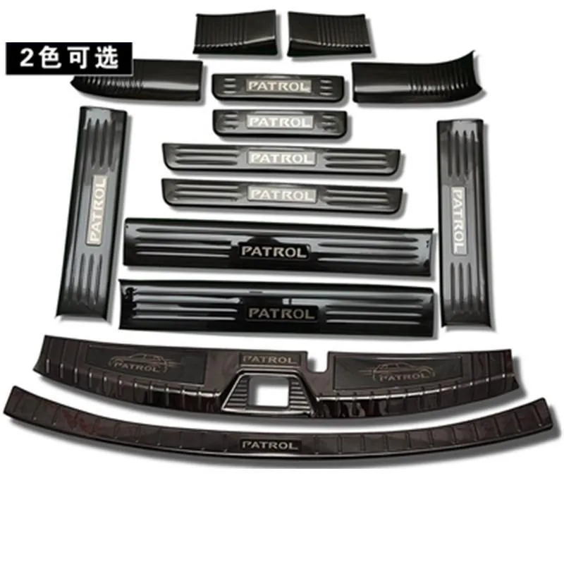 Car Styling For Nissan Patrol y62 2012-2018 stainless Steel Rear guard bar threshold welcome pedal bumper | Автомобили и