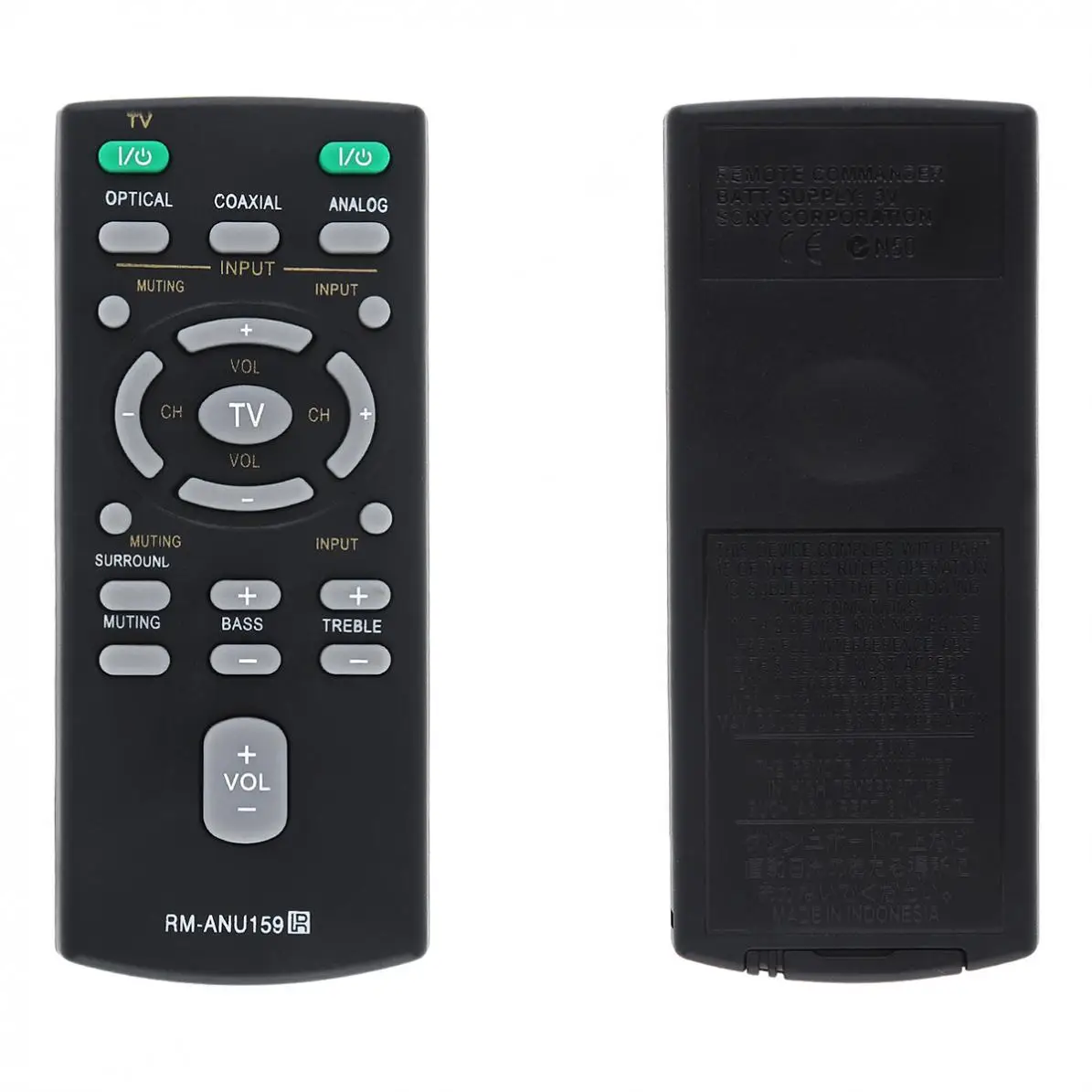 

433MHz Replacement IR RM-ANU159 Remote Control with Long Transmission Fit for Sony Sound Bar HT-CT60 / CSA-CT60 SS-WCT60