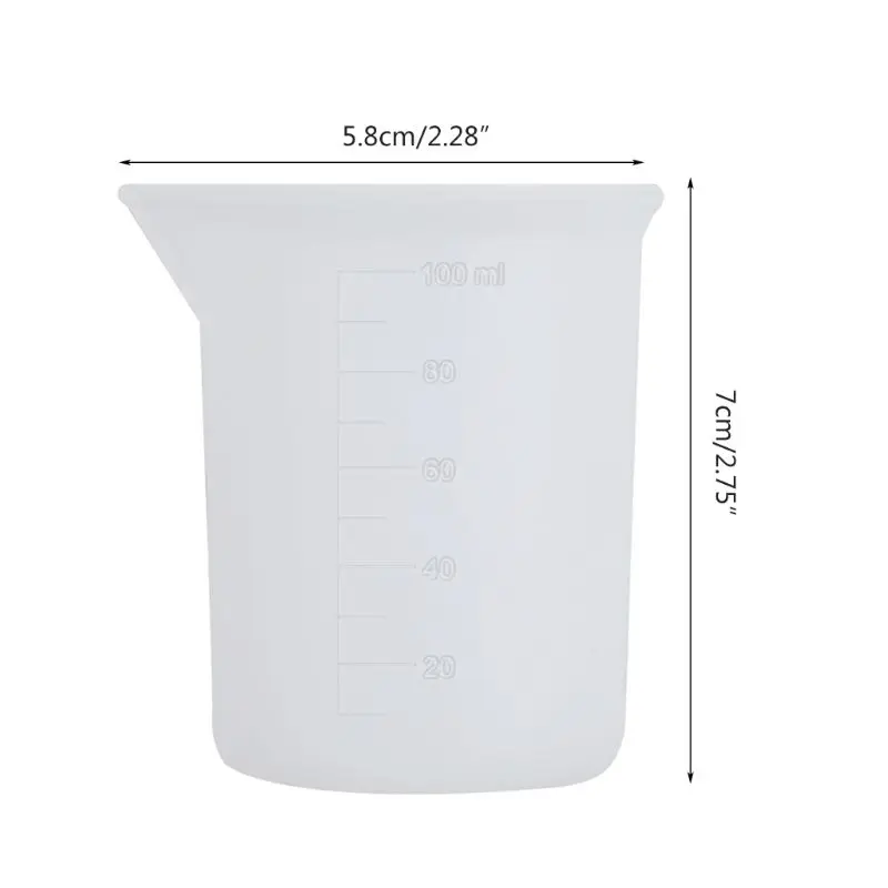 

8 Pcs 100ml Silicone Measuring Mixing Cup Crystal Epoxy UV Resin Craft Casting Mould DIY Jewelry Making Tool