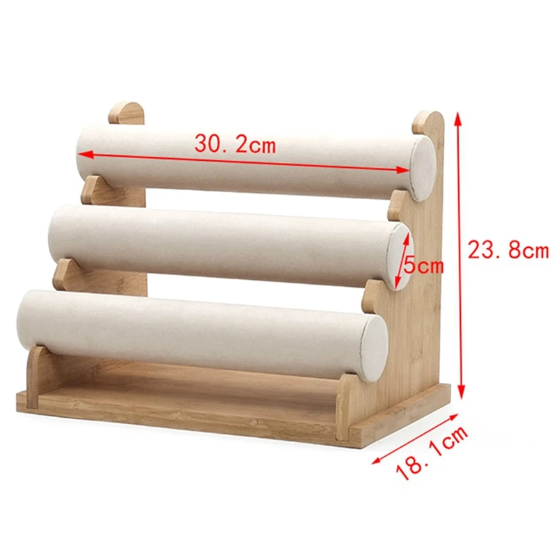 

2 Pcs Display Velvet Jewelry Organizer Holder,3 Tier & 4 Layers