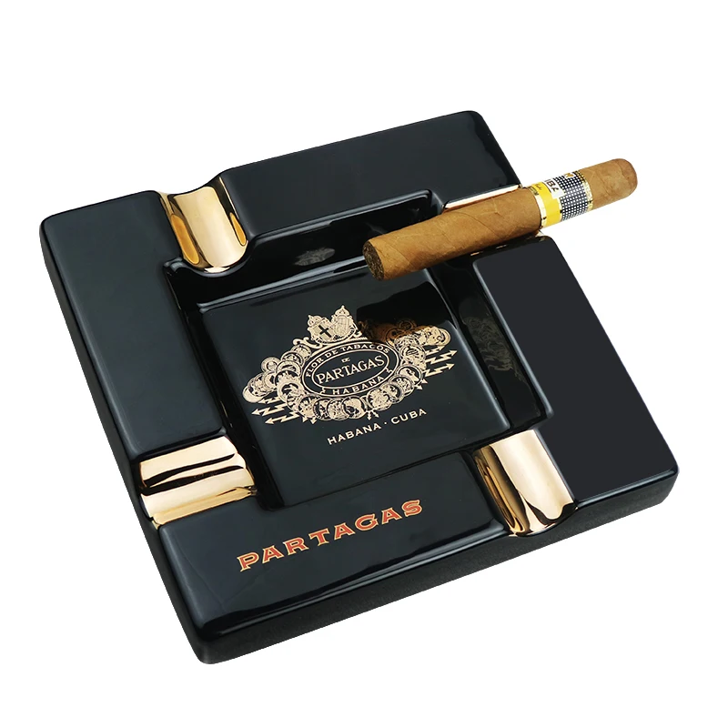 

Luxury Hot Sale Cigar Ashtray Large Ceramic Ashtray Living Room Creative Personality 4 Slot Ashtray Holder CA-002b