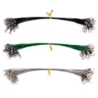 20 шт Анти Укус Сталь леска длиной от 15 до 30 см Стальная проволока лидер с поворотные рыболовные принадлежности серебряной проволоки, зеленого и черного цвета