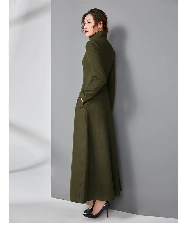 Casaco Feminino,, женское, плюс размер, осень, зима, Cassic, простое, шерстяное, макси, длинное пальто, женский халат, верхняя одежда, Manteau Femme