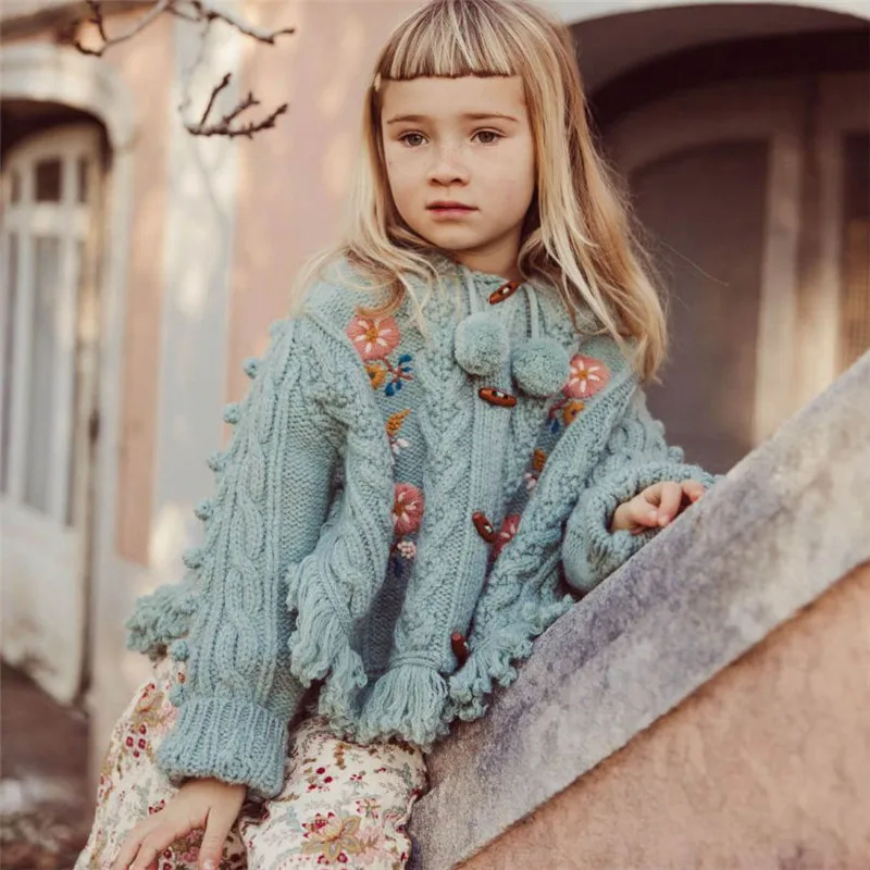 Новое зимнее Брендовое платье-свитер LM для маленьких девочек кардиган малышей