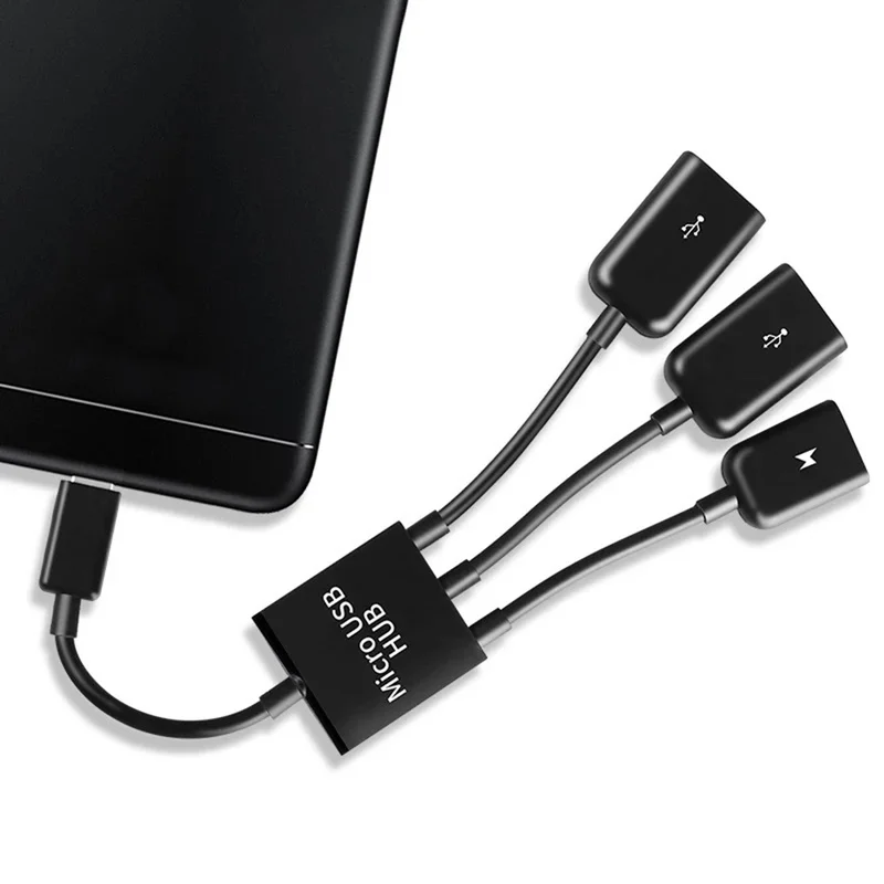 3 I N1 Usb с 1 портом Micro Charge Otg адаптер Черный для Blackview Ultra Plus E7 E7s Bv2000s R7 A8 Max R6 P2 S8 A7