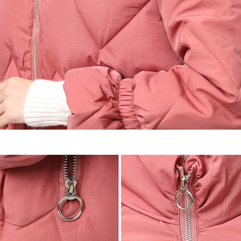 

Women Autumn And Winter Warm Down Cotton jacket Women's fashion Loose Thicken Parkas Female Outerwear